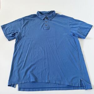 Duluth Trading Men's Polo Shirt XL Blue 100% Cotton Short Sleeve X-Large Solid